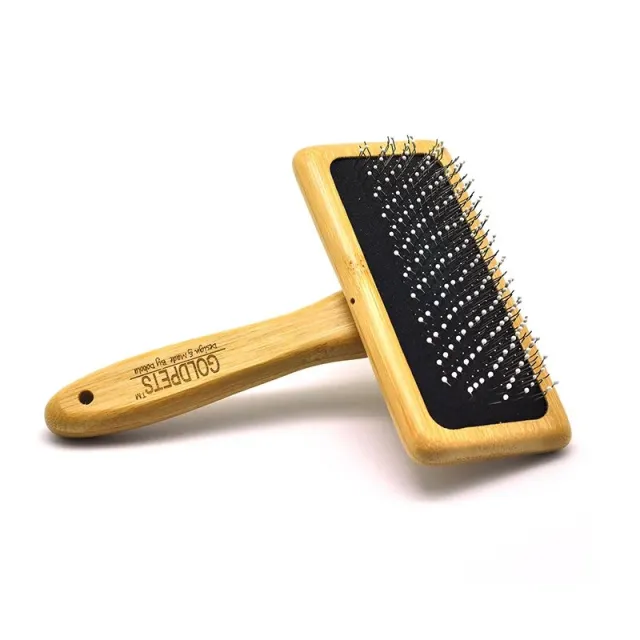 Goldpets Bamboo And Wood Air Cushion Needle Comb Long Hair Cat And Dog Open Knot Wooden Needle Comb Pet Beauty Slicker Brush Point - Shop at LoveMi