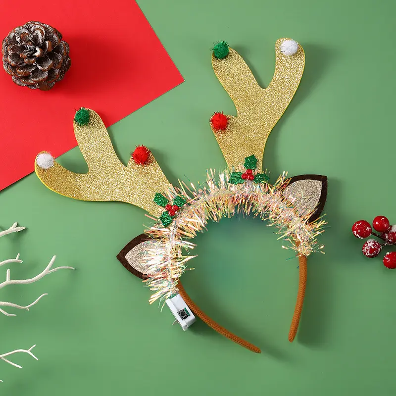 IPC Christmas Hair Band Glowing Headband Xmas