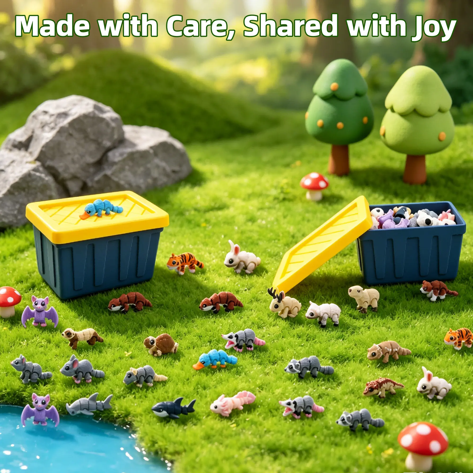3D Printed Mini Animal Figures
