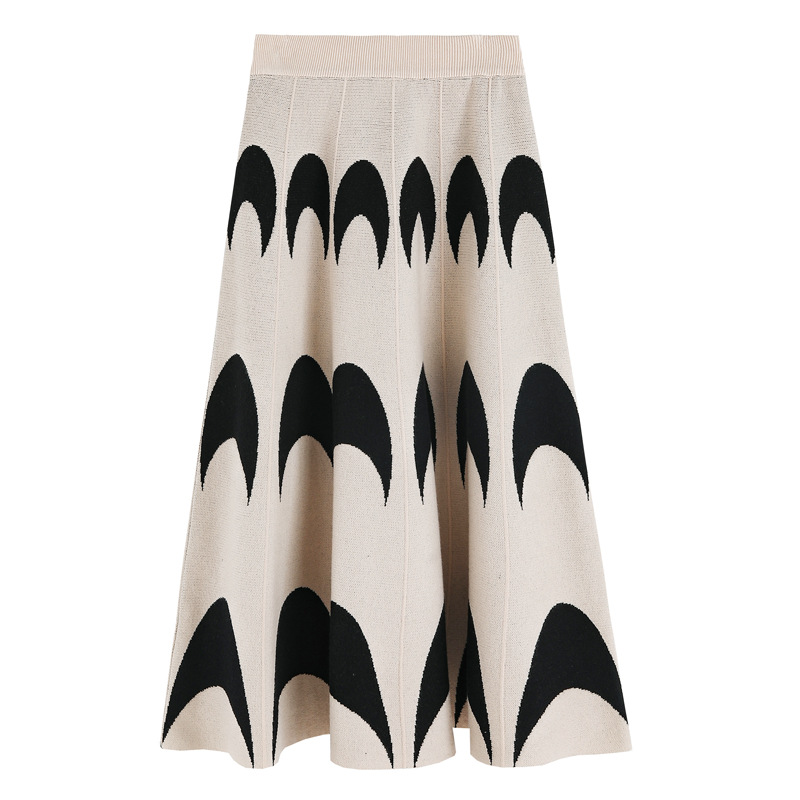 Women's Printed A-Line High Waist Slim Skirt