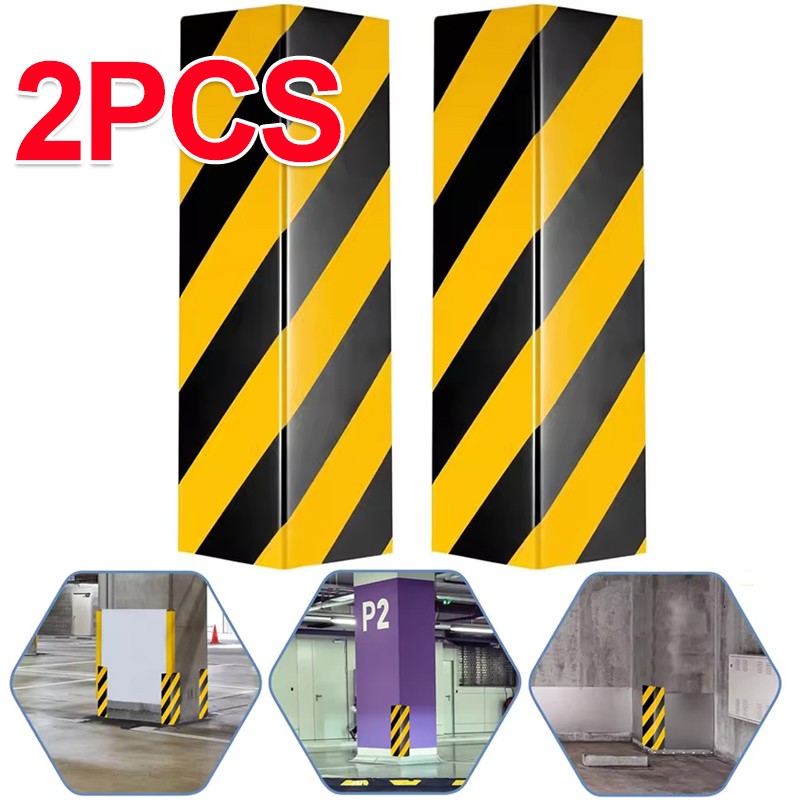 2X Wall Edge Corner Protector Reflective Car Garage Door Bumper Guard Rubber W — image 4