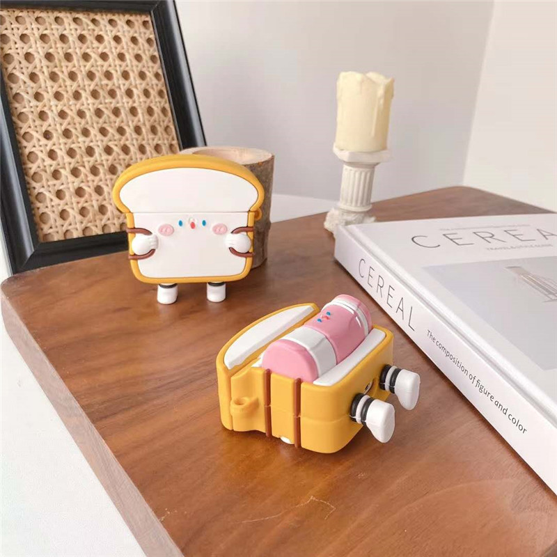 Funny Three-dimensional Standing Cute Bacon Toast Protective Cover - Image 4