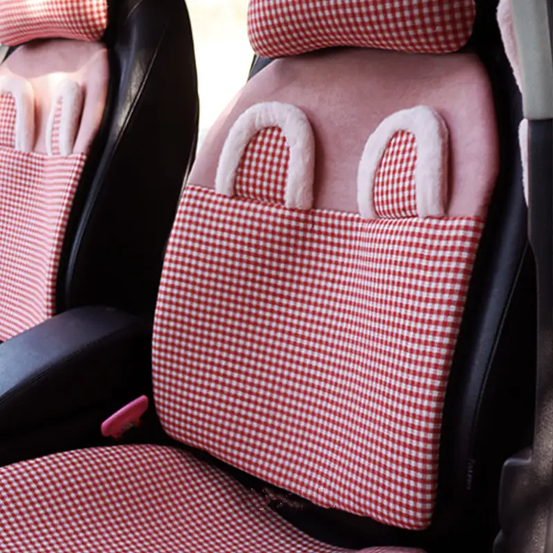 Linen Plaid Four Seasons Car Seat Cushion