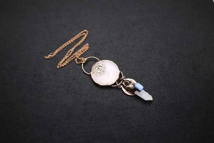 Fashion Crystal Wind Chime Pendant Necklace