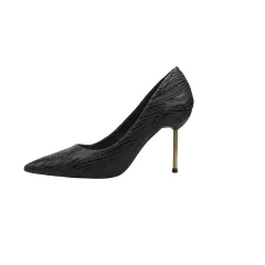 European And American Sexy Pointed High Heels - Black - View 1