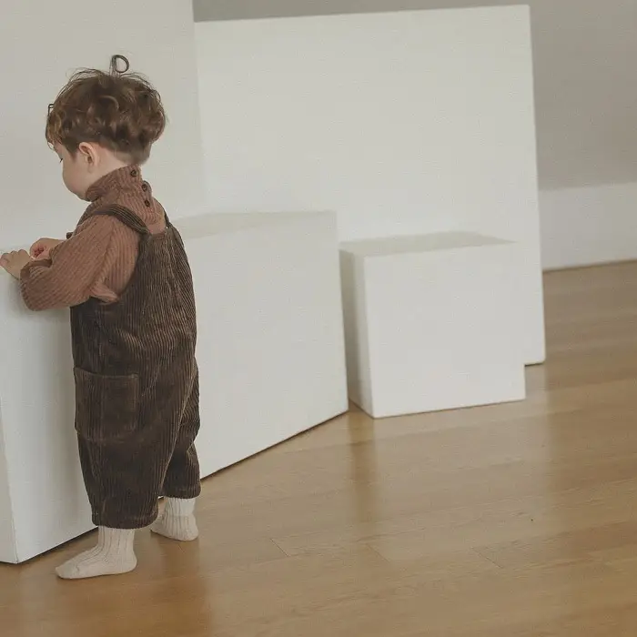 Autumn And Winter Infant Lamp Wick Corduroy Overalls Suit
