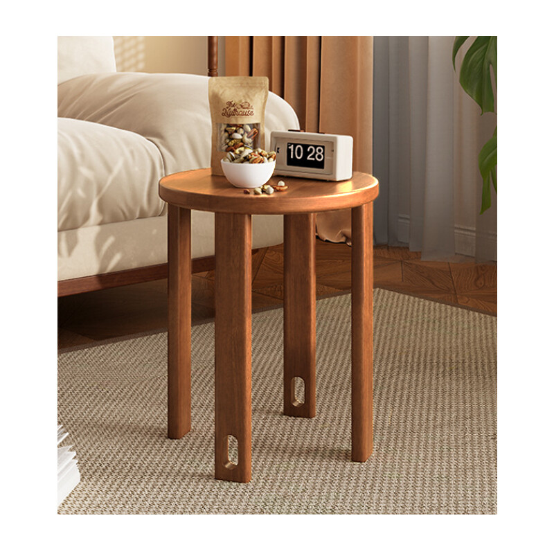 4-In-1 Wood Stool,Stackable Stools Set Of 4, Round Chair Nest Side Table,18 Inch