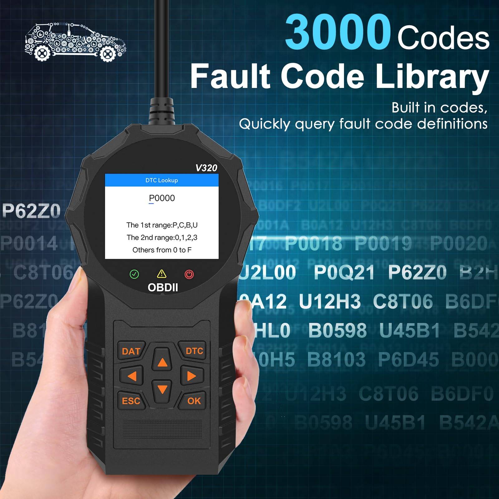 Automotive OBD2 Scanner OBD Code Reader Car Check Engine Fault Diagnostic Tool — foto 3