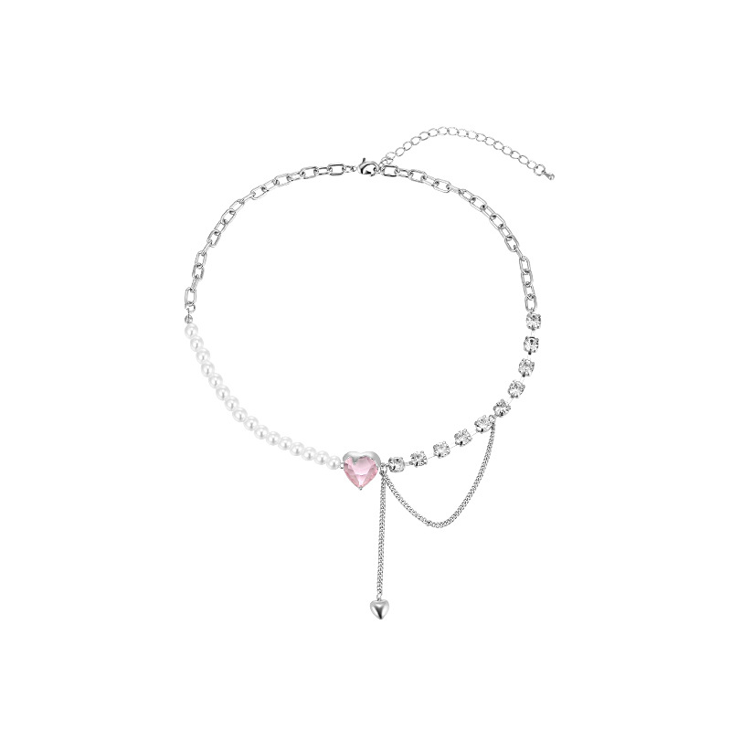 Women's Light Luxury Love Stitching Pearl Necklace