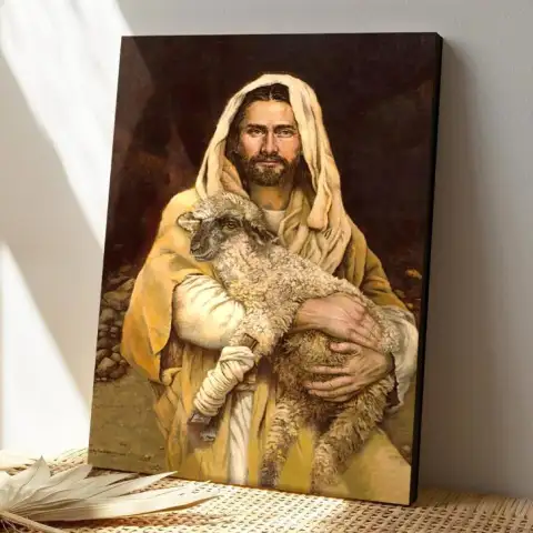 Bound Broken Heart Canvas Frame Painting Decorative Nordic Jesus