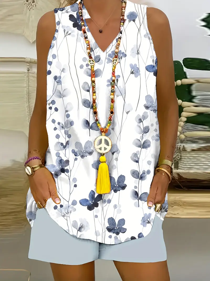 Women's Casual And Comfortable Sleeveless Two-piece Set