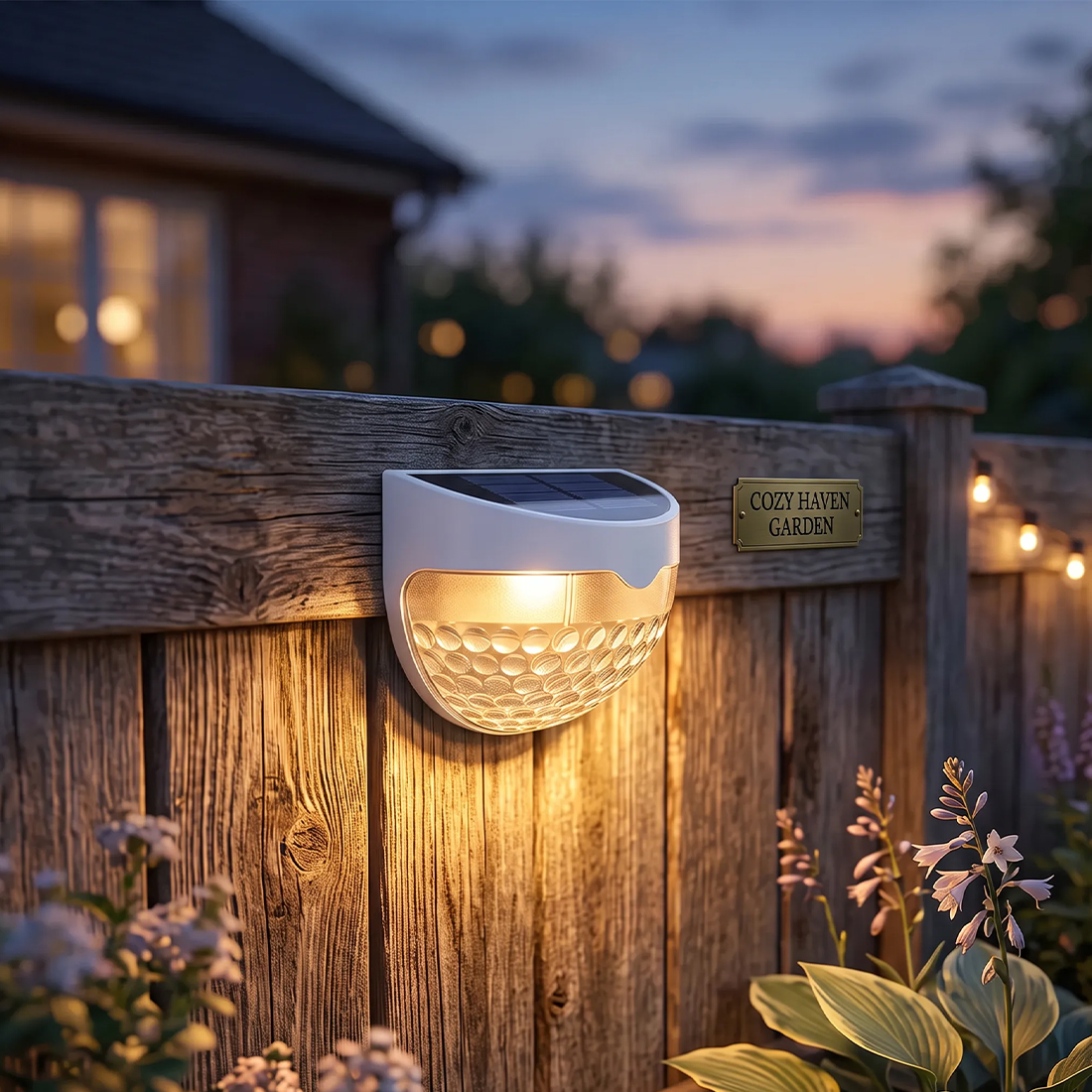 8PCS Super Bright Solar Powered Door Fence Wall Lights LED Outdoor Garden Lamp — image 9