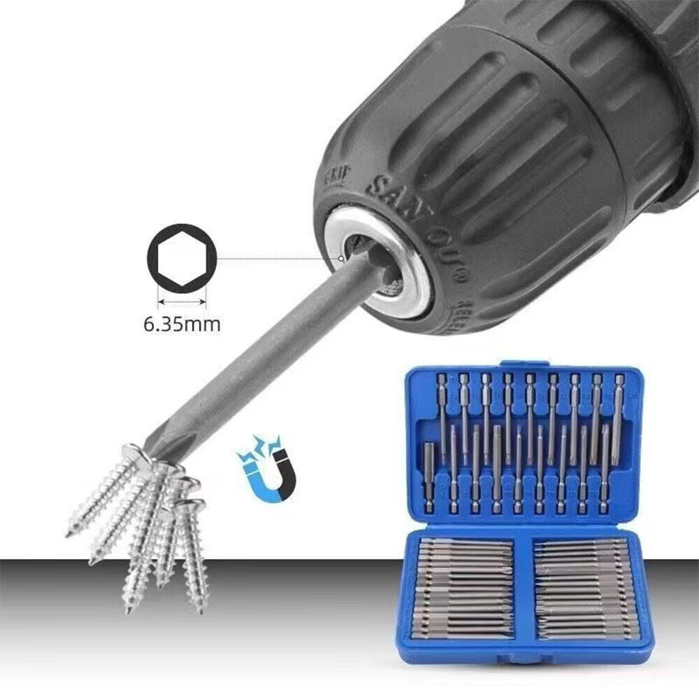 NEW 50 Piece Hex Star Torx Extra Long Security Bits Spline Flat Screwdriver Set — image 7