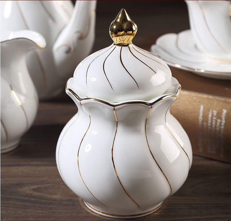 White sugar bowl 1pcs