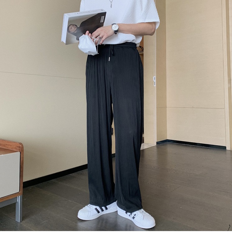 Anti-wrinkle And Iron-free Thin Breathable Elastic Summer Icy Casual Pants