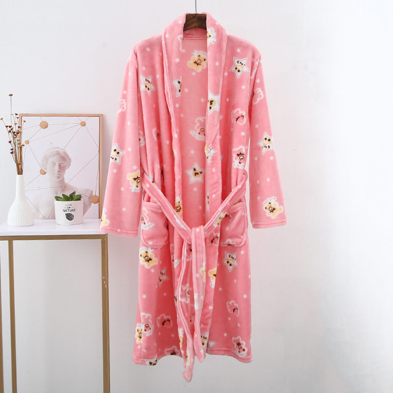 Title 2, Parent-child Nightgown Thickened Flannel Sleep