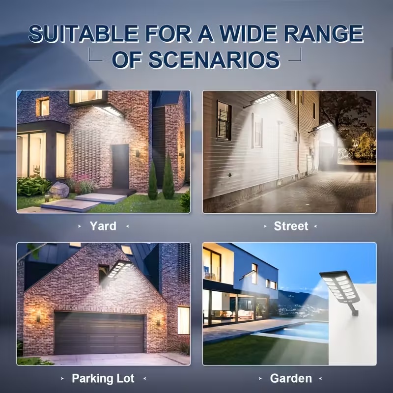 504LED Solar Induction Motion Sensor Street Lamp, Remote Control Solar Wall Light With 3 Lighting Modes, 4500mAh,Dusk To Dawn Security Lighting For Garden Schools, Streets, Courtyards, Garden