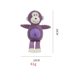 Animal-shaped Stuffed Toy For Dog Bite Resistant Pet Supplies Not Rotten - Purple - View 1