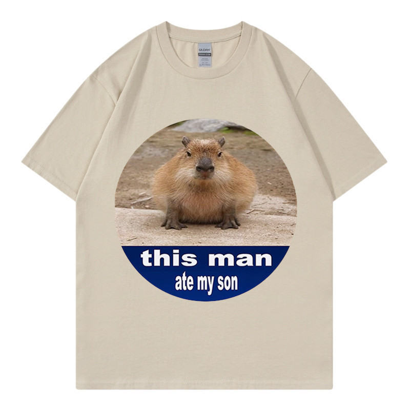 Funny Hamster Pattern Printing Male And Female Couple Short Sleeves