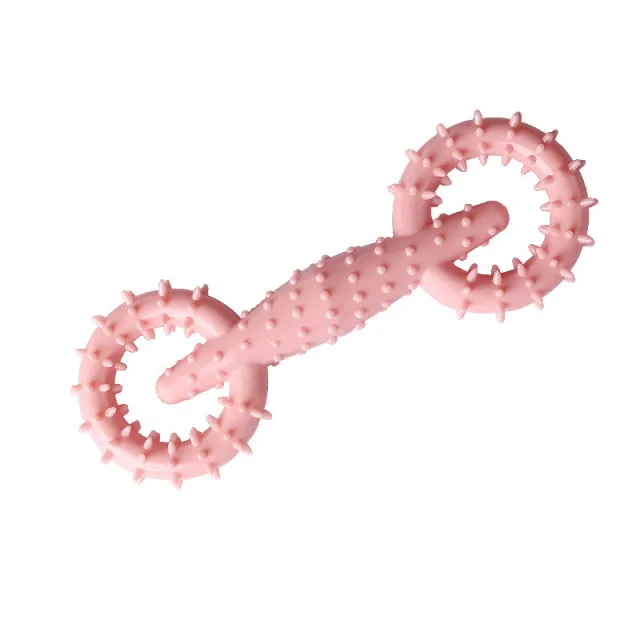 Dog Chew Toy Pet Toy Ring TPR Safe Chew Toy For Dog Puppy Teething Stick Dog Chew Board Pink - Shop at LoveMi
