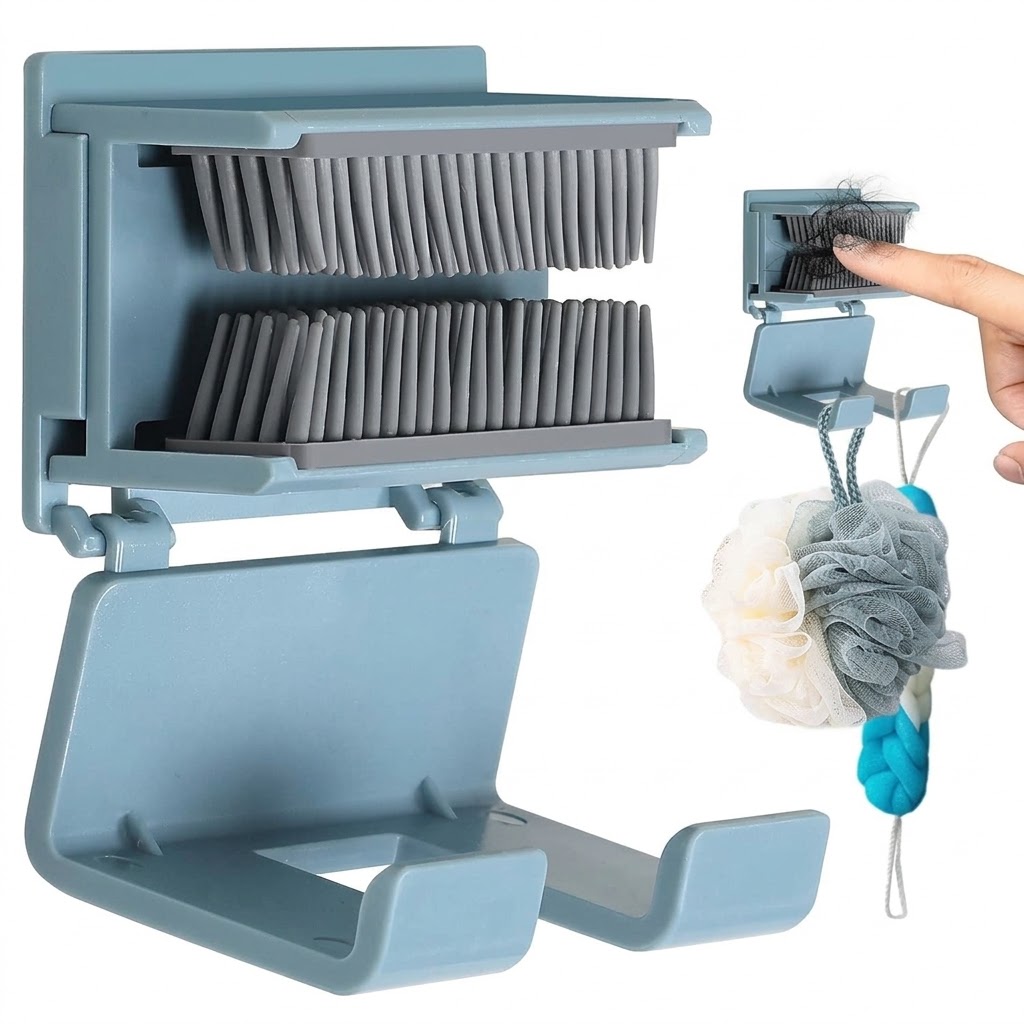 Multifunctional Shower Hair Catcher With A Wall Mounted Design And Strong Adhesive Is A Convenient Bathroom Accessory That Keeps Hair Off The Shower Walls And Simplifies Your Cleaning Routine