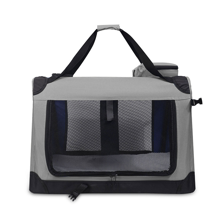 Caisse souple pliante pour chien à 3 portes avec sac de transport et lit en polaire – Image 6