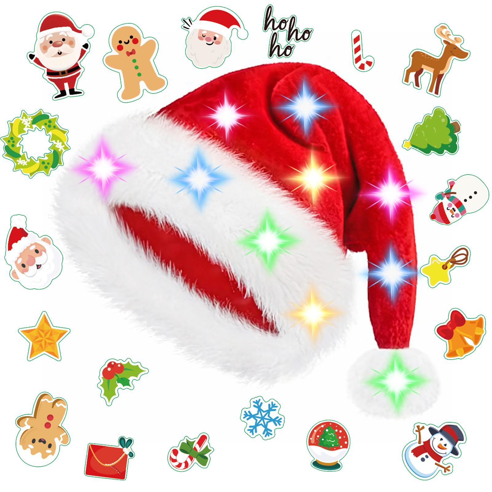 DIY LED Santa Hat - A Creative And Unique Design That Enhances The Festive Atmosphere. A Must-have For Holiday Outfits, A Fun Craft Activity, And A Great Prop For Christmas Party Photos. image 5