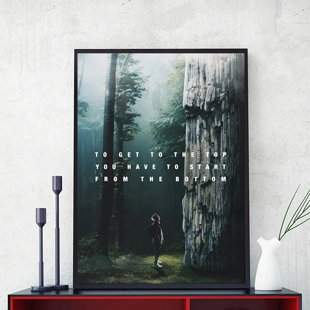Modern Wall Decor Canvas Inspirational Quotes Painting Wall Art Poster Hit – image 4