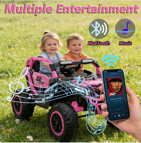 24V 400W Kids Ride On Car UTV W&Parents Remote Control,4-wheel Suspension, 3 Speed, Power Display,Bluetooth,MP3,Music,LED Light, Provide A Speed Of 4-8KM&H For Kids 13