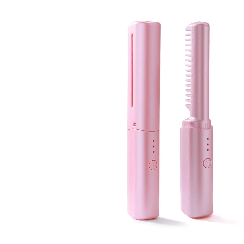 Professional Wireless Hair Straightener Curler Comb Fast Heating Negative Ion Straightening Curling Brush Hair Styling Tools – image 10