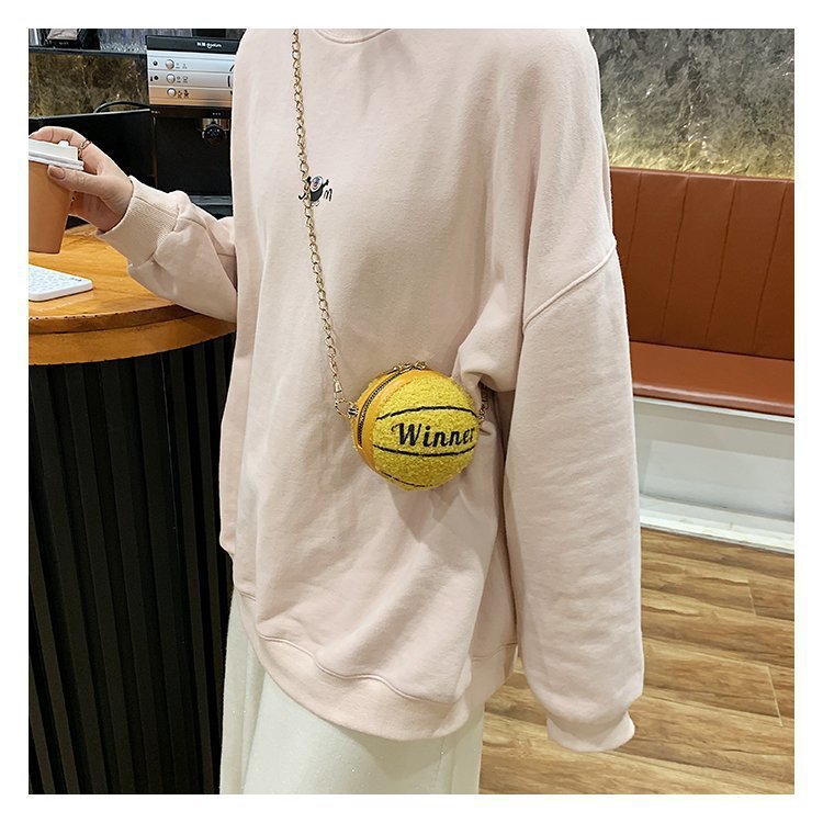 Fashion Basketball Mini Small Round Crossbody Bag