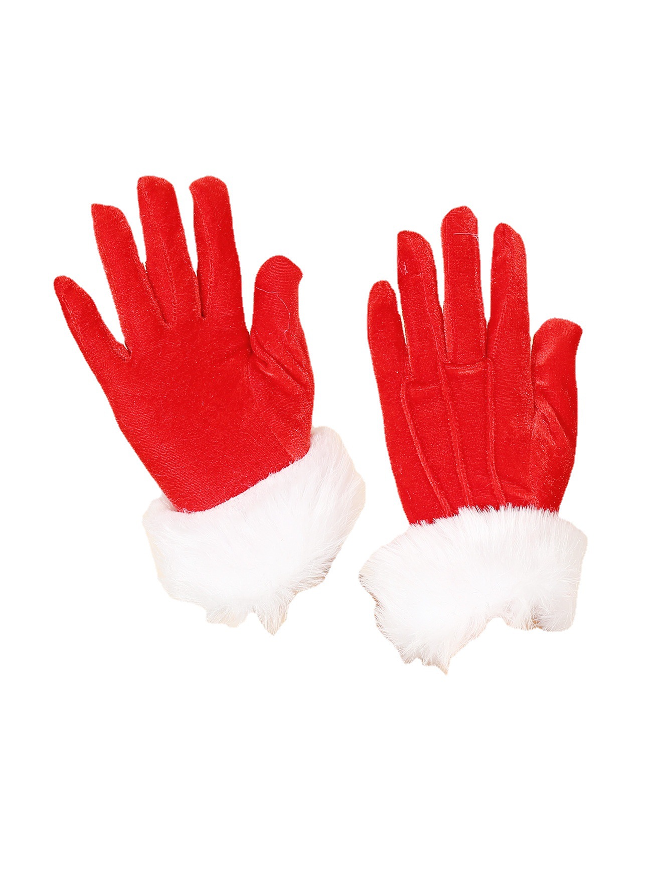 Short Gold Velvet Gloves For Party Decoration