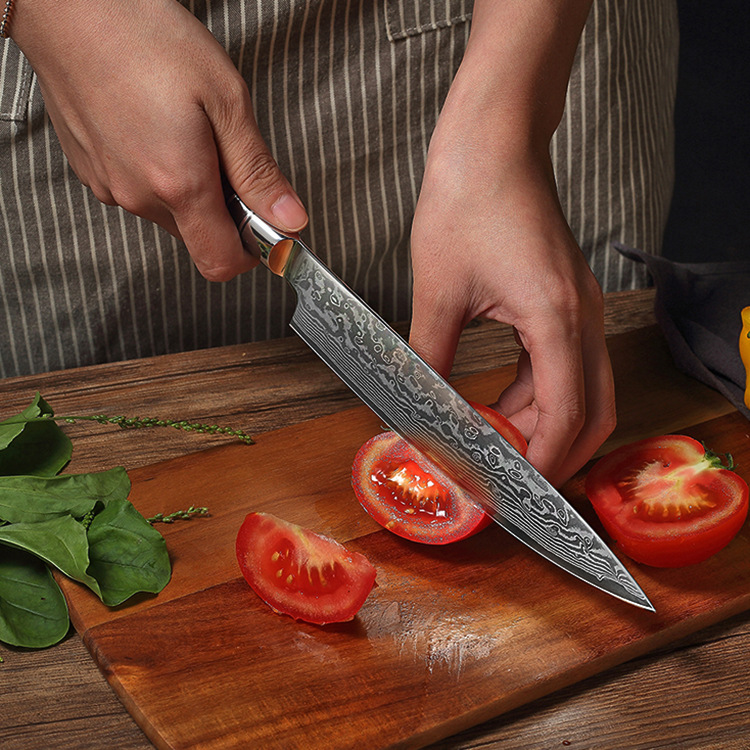 Title 2, Kitchen Knives With Resin Coloured Wooden Handles