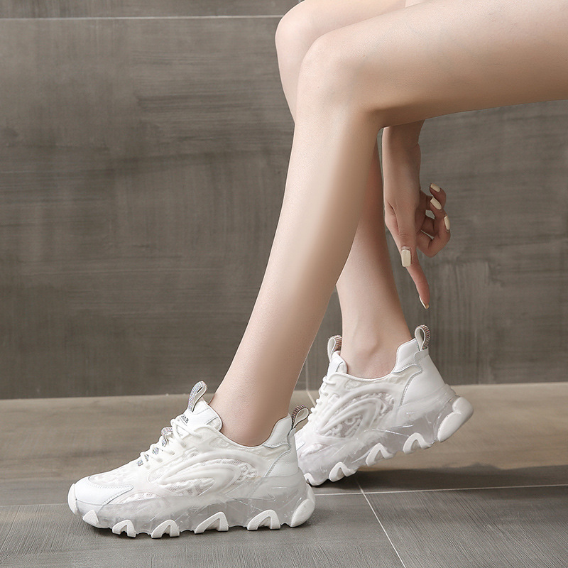 Обувь для папы, тонкие дышащие белые сетчатые туфли, повседневная спортивная обувь