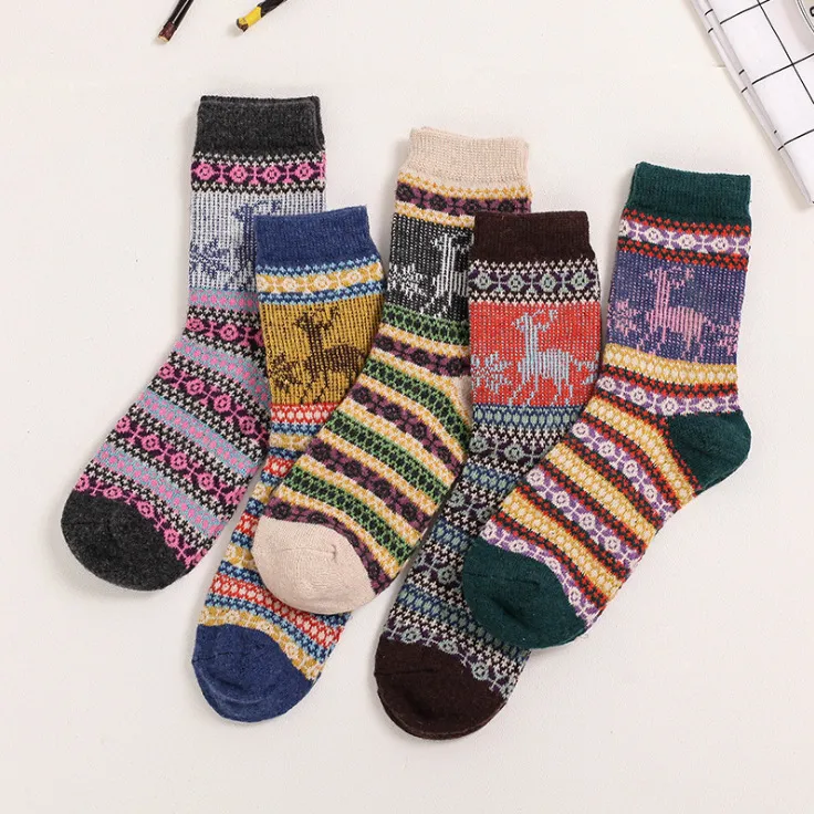 Thick Needle And Thread Thickened Warm Wool Socks - Shape7