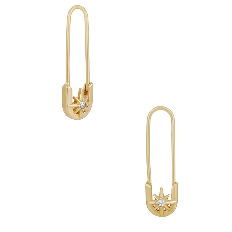 Creative And Versatile Personality Simple Pin Mini Earrings