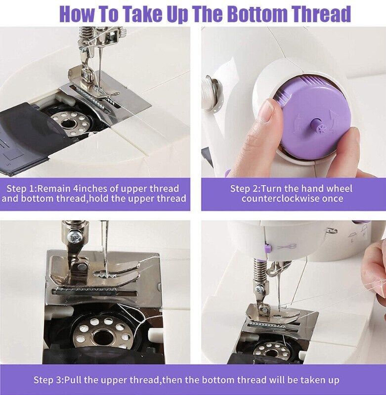 Electric Sewing Machine Portable Multifunctional Household Desktop Sewing UK 6