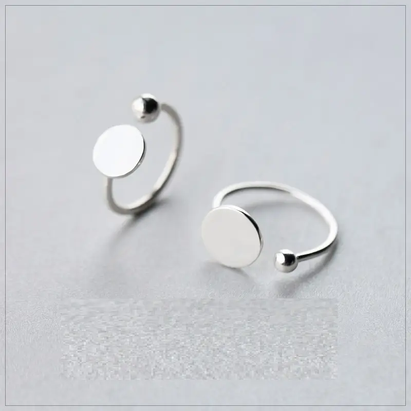 Women's Simple Smooth Round S925 Silver Ring