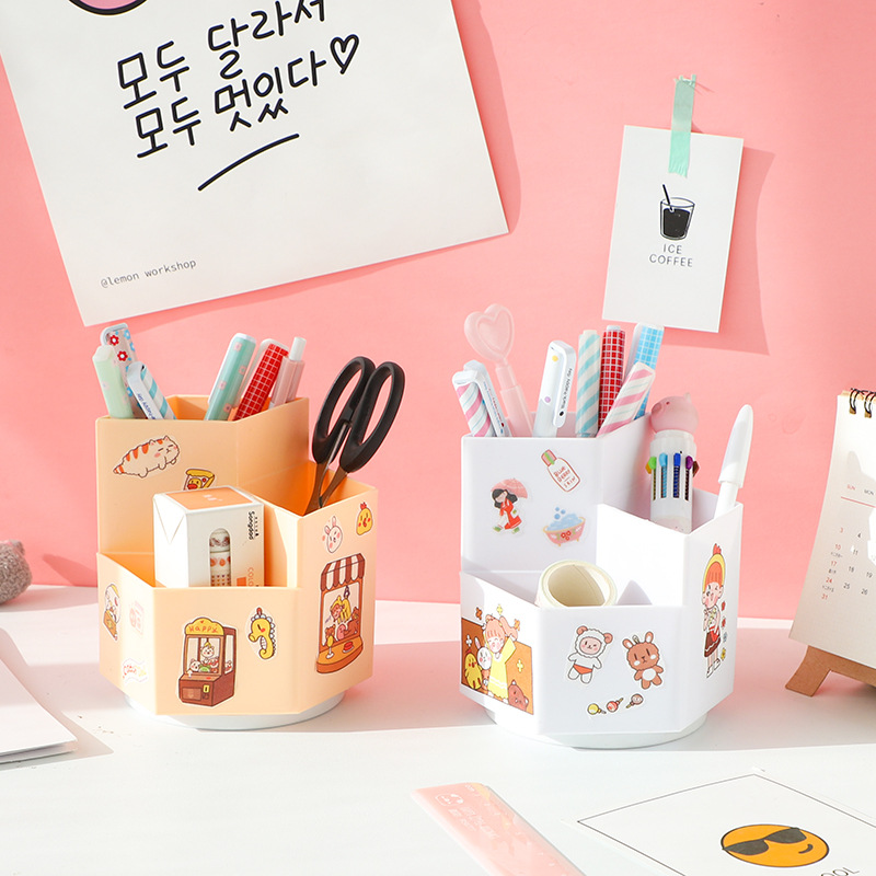 Rotating Pen Holder Cute 6 Colors