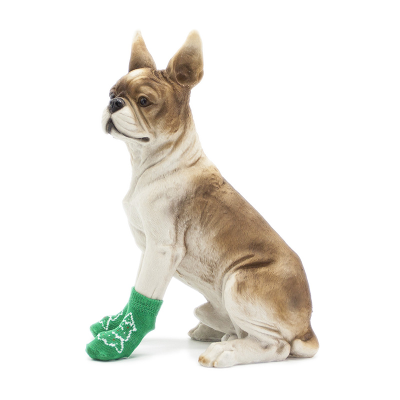 Title 2, Non-slip cotton dog socks for paw protection. C...