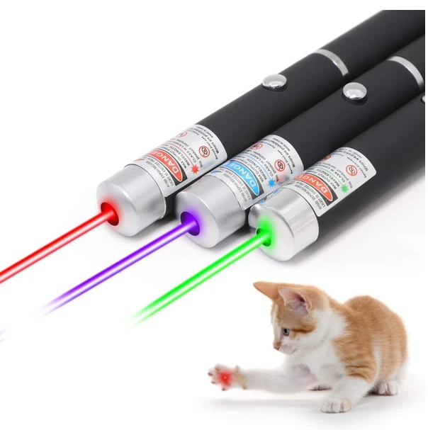 3 Packs 900Mile Laser Pointer Pen Green Blue Red Light Visible Beam Lazer