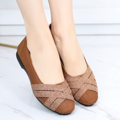 Women's Fashion Cloth Shoes Summer Soft Sole Flat Heel