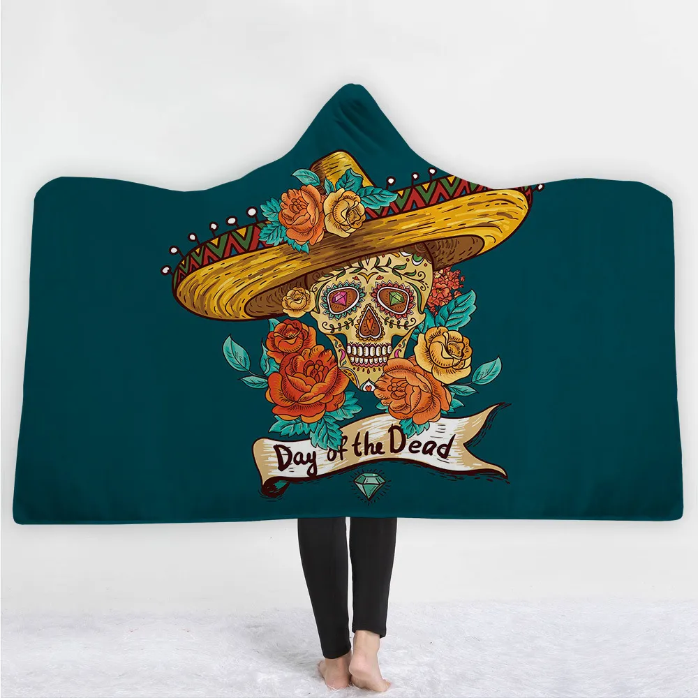 Hooded blanket cape