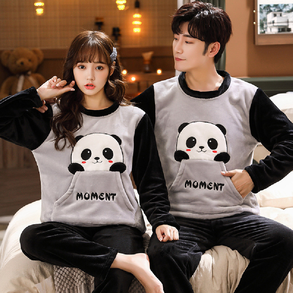 Title 6, Ladies Cute Panda Velvet Pajamas Snuggle up in ...