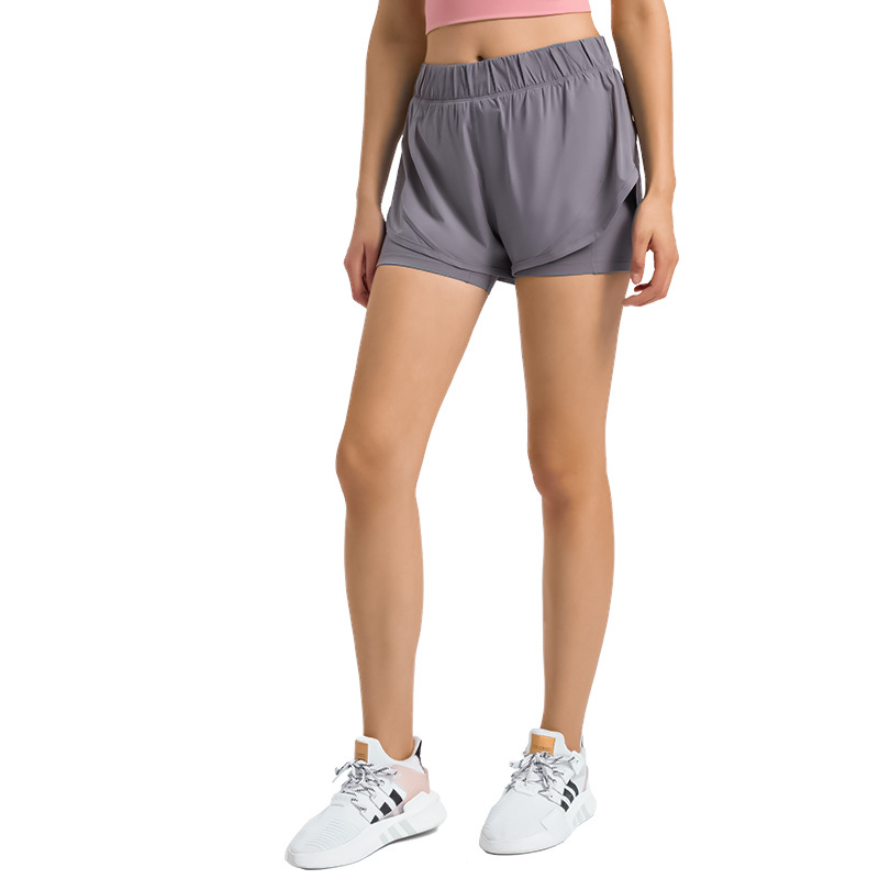 Sweat-absorbing Invisible Adjustable Waist Rope Yoga Shorts