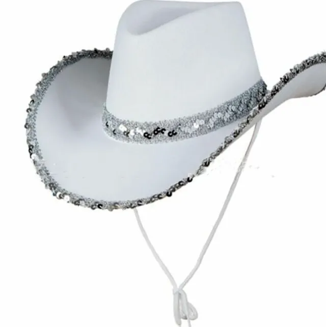 Double Sided Sequin Fashion Denim Hat White - Shop at LoveMi