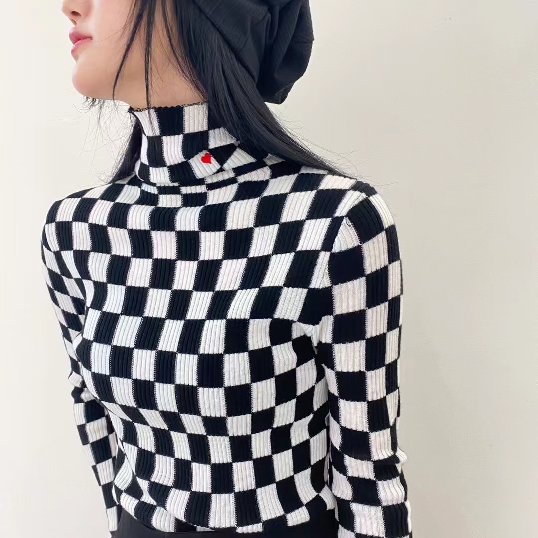 Ladies' New Wool Blend Knit Bottoming Shirt