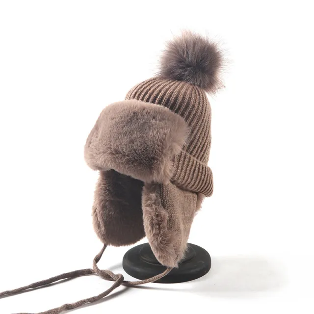 Women's Winter Woolen Knitted Lei Feng Hat Khaki - Shop at LoveMi