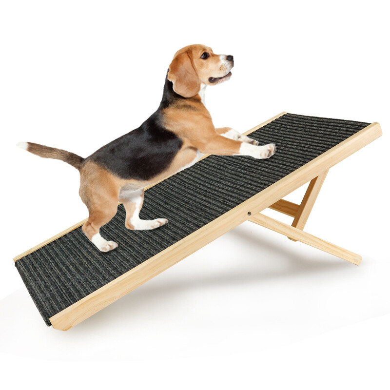Dog Stair Foldable Non-Slip Pet Ramp Adjustable Heights Ladder For Car Sofa Bed 7