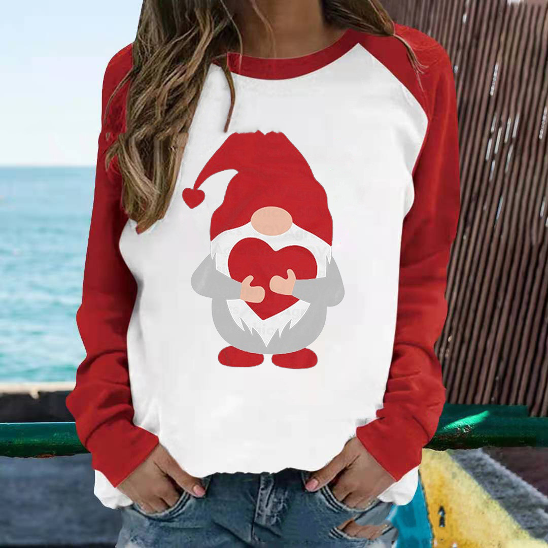 Lover Plus Size Women's Color Matching Printing Love T